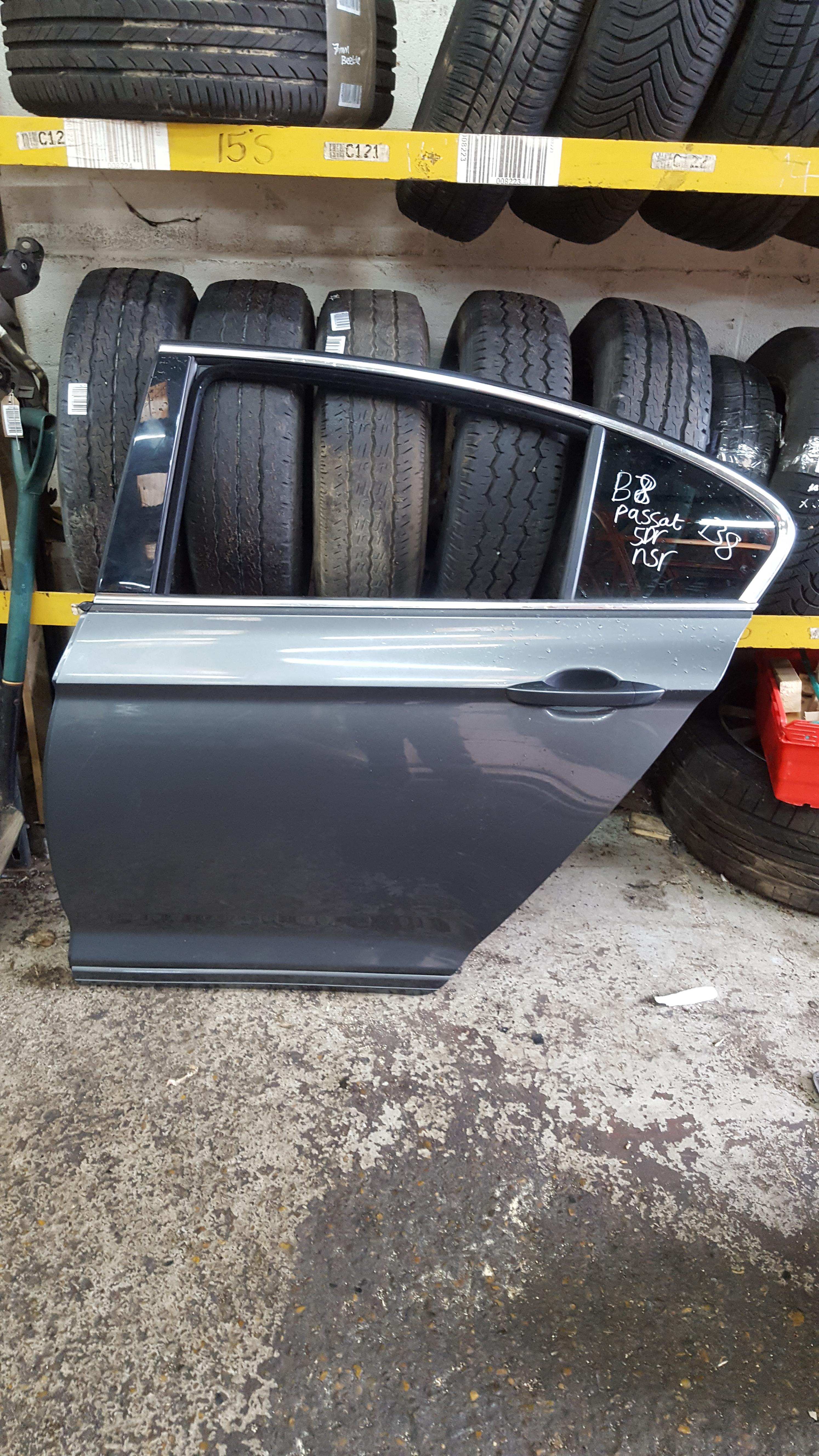 Volkswagen Passat Saloon B8 2015-2022 Passenger NSR Rear Door Grey Lr7h ...