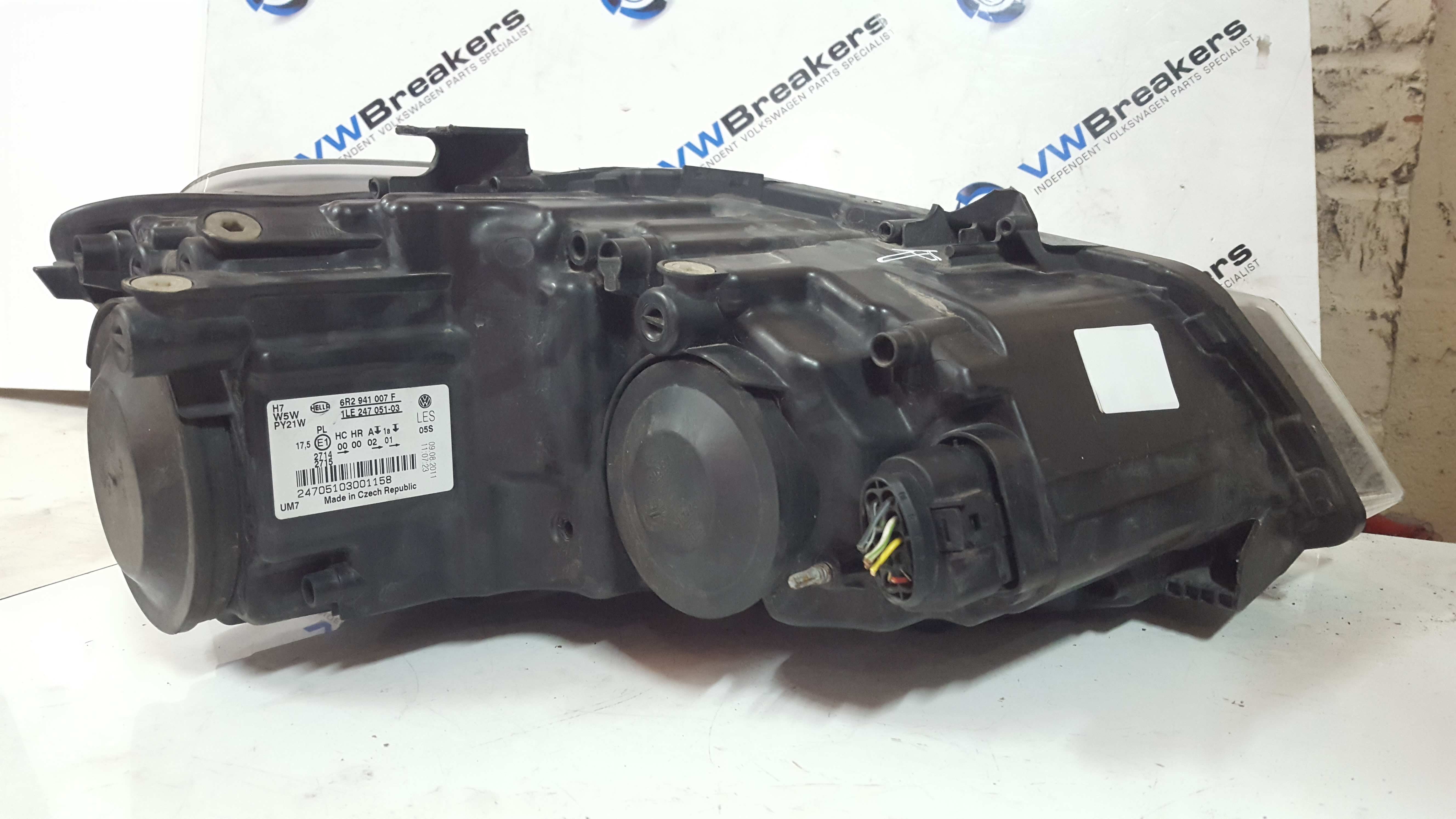 Volkswagen Polo 6R 2009-2014 Passenger NSF Front Headlight Broken ...