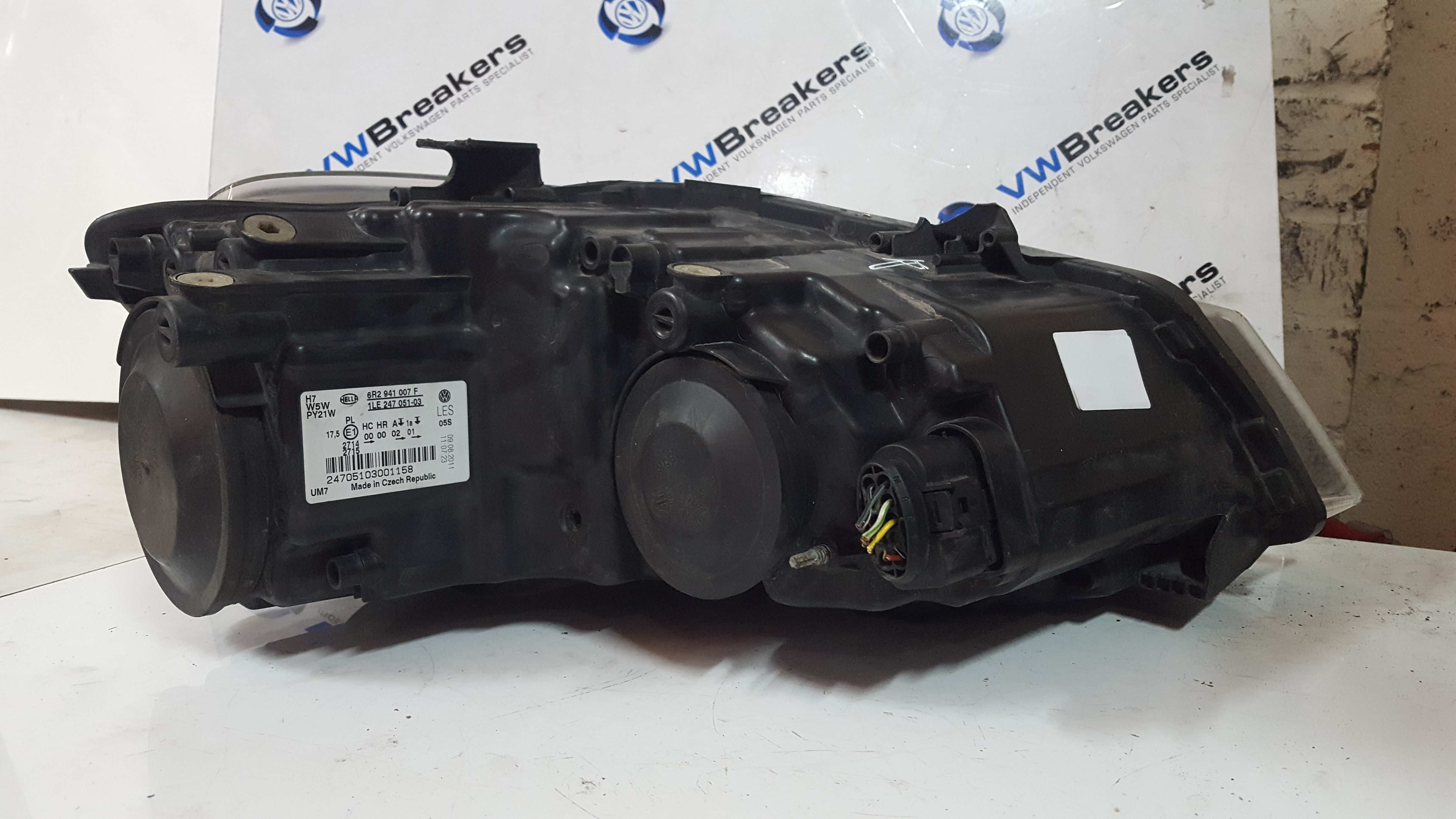 Volkswagen Polo 6R 2009-2014 Passenger NSF Front Headlight Broken ...