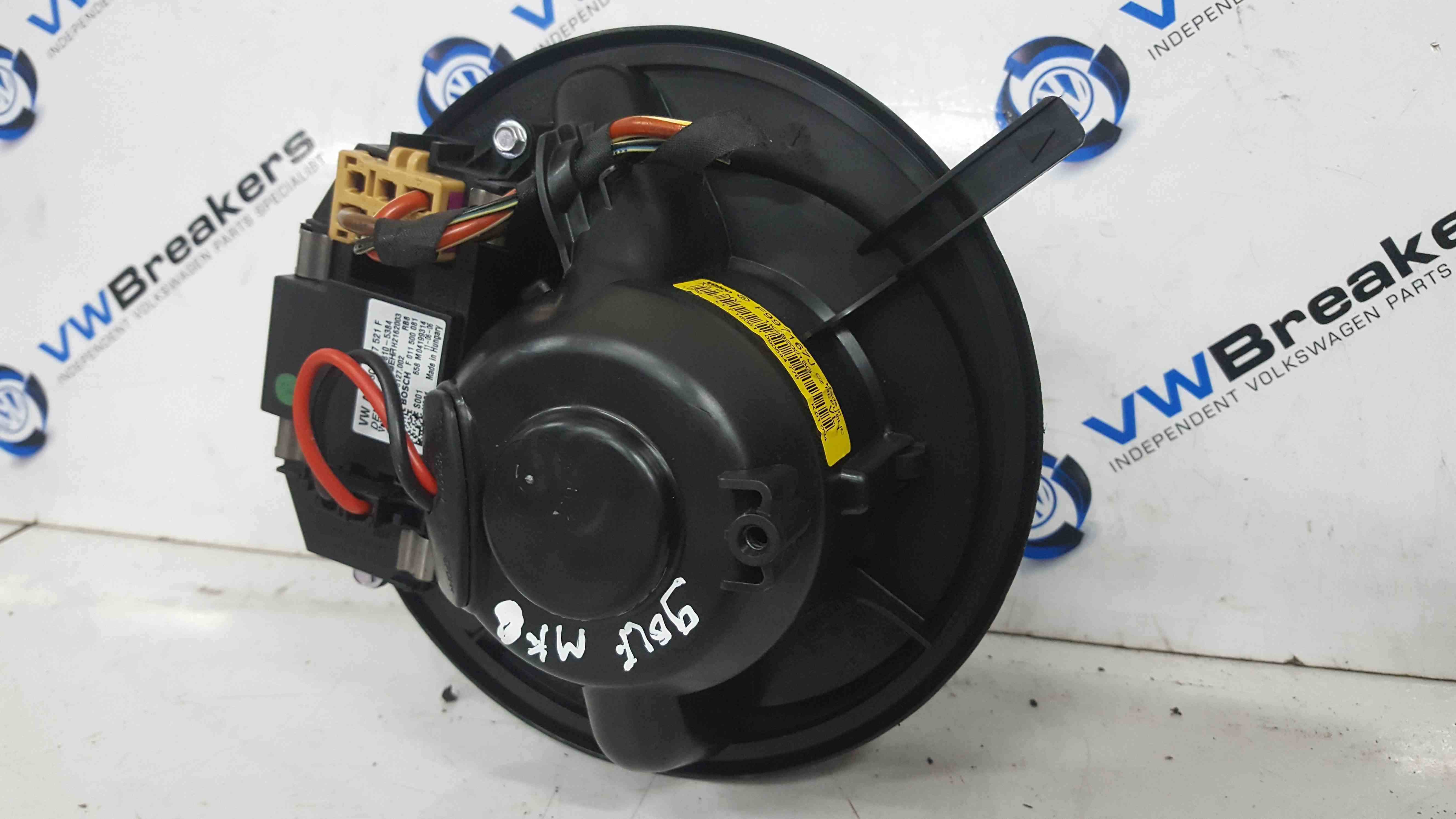 Volkswagen Golf Mk6 2009 2012 Heater Blower Motor Fan