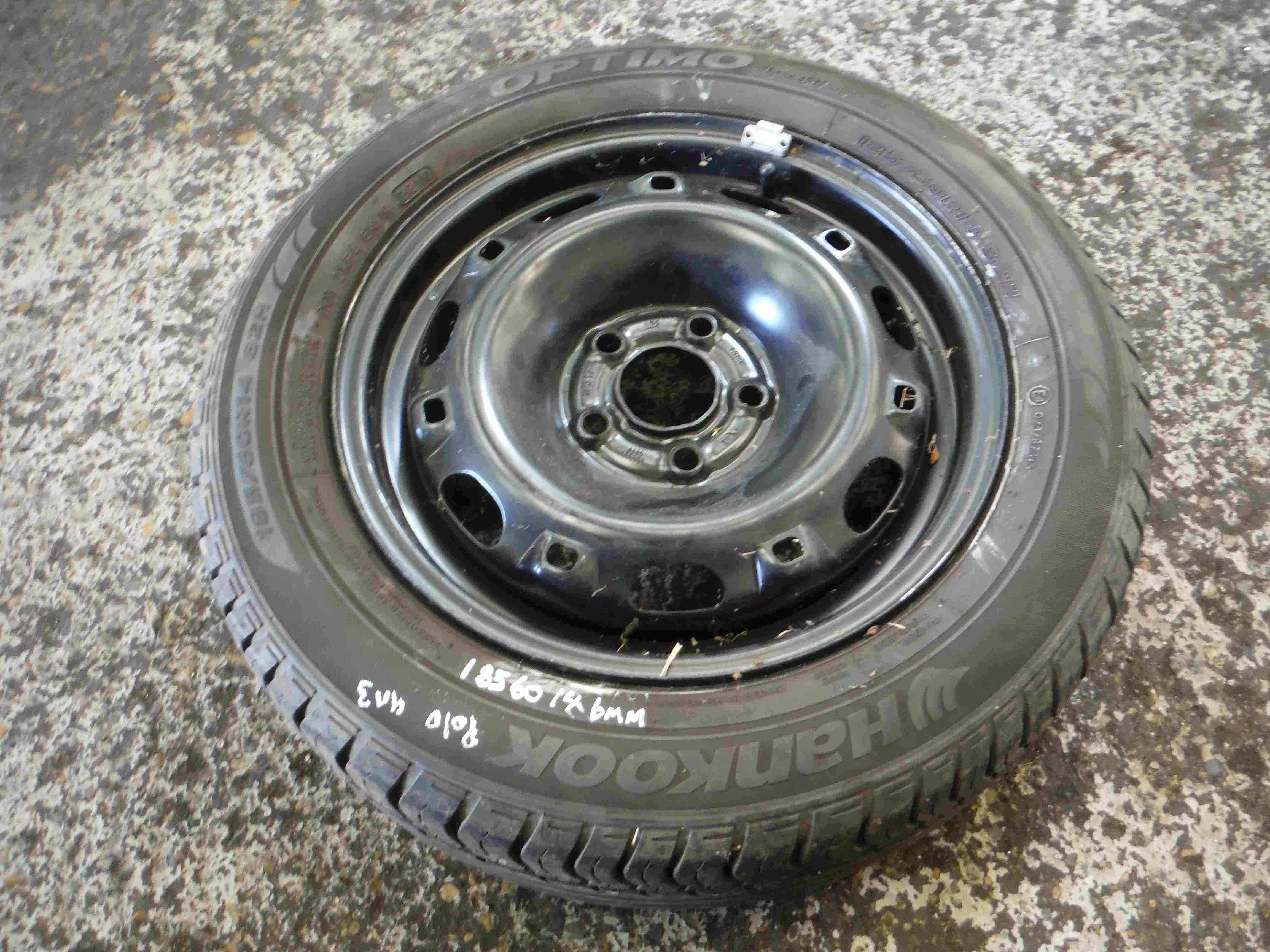 Volkswagen Polo 2003 2008 9n Spare Steel Wheel Tyre 185 60 14 6mm